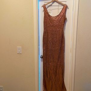 Rose Gold sequin dress size Large